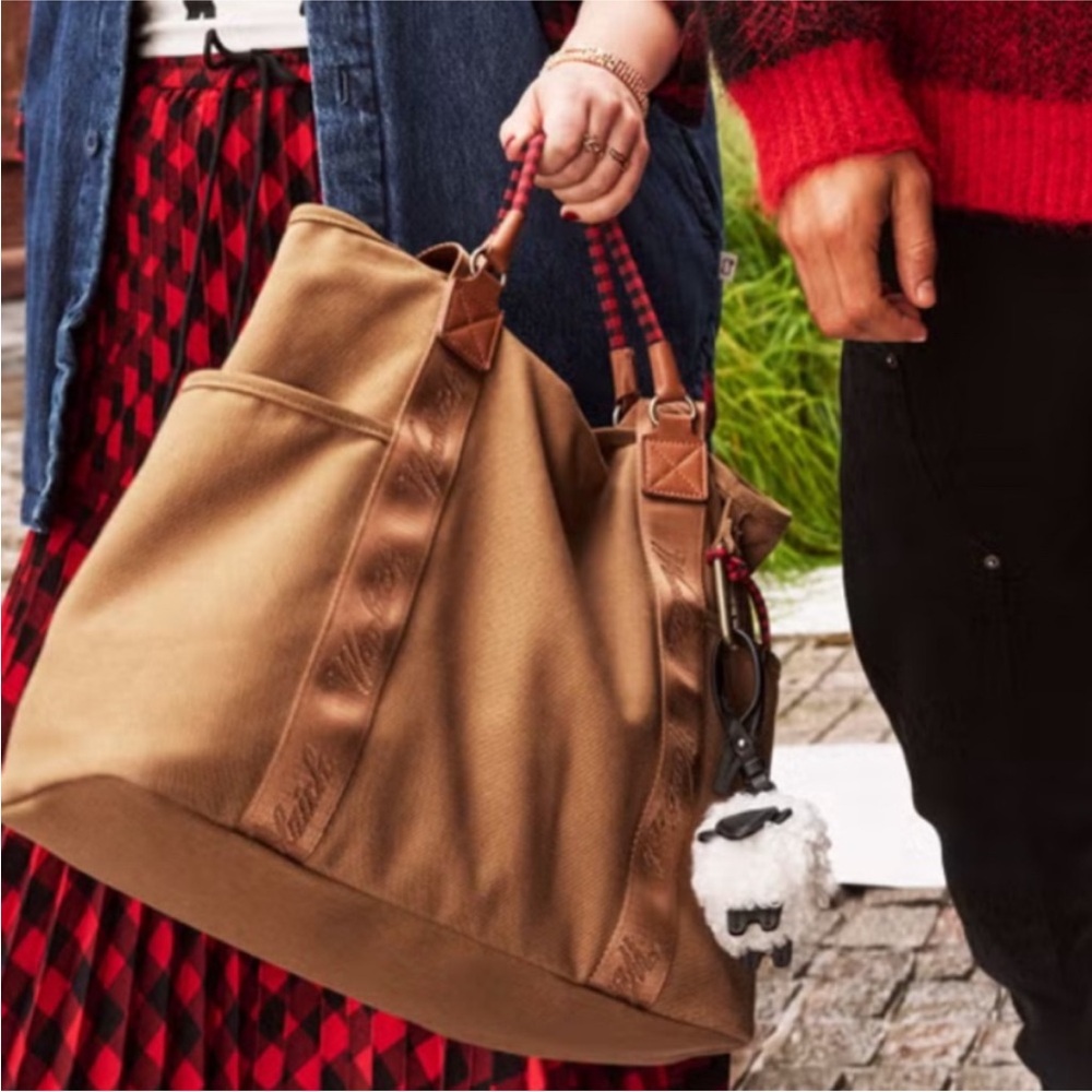 Woolrich x Target Large Canvas Tote Bag in Khaki Brown NWT